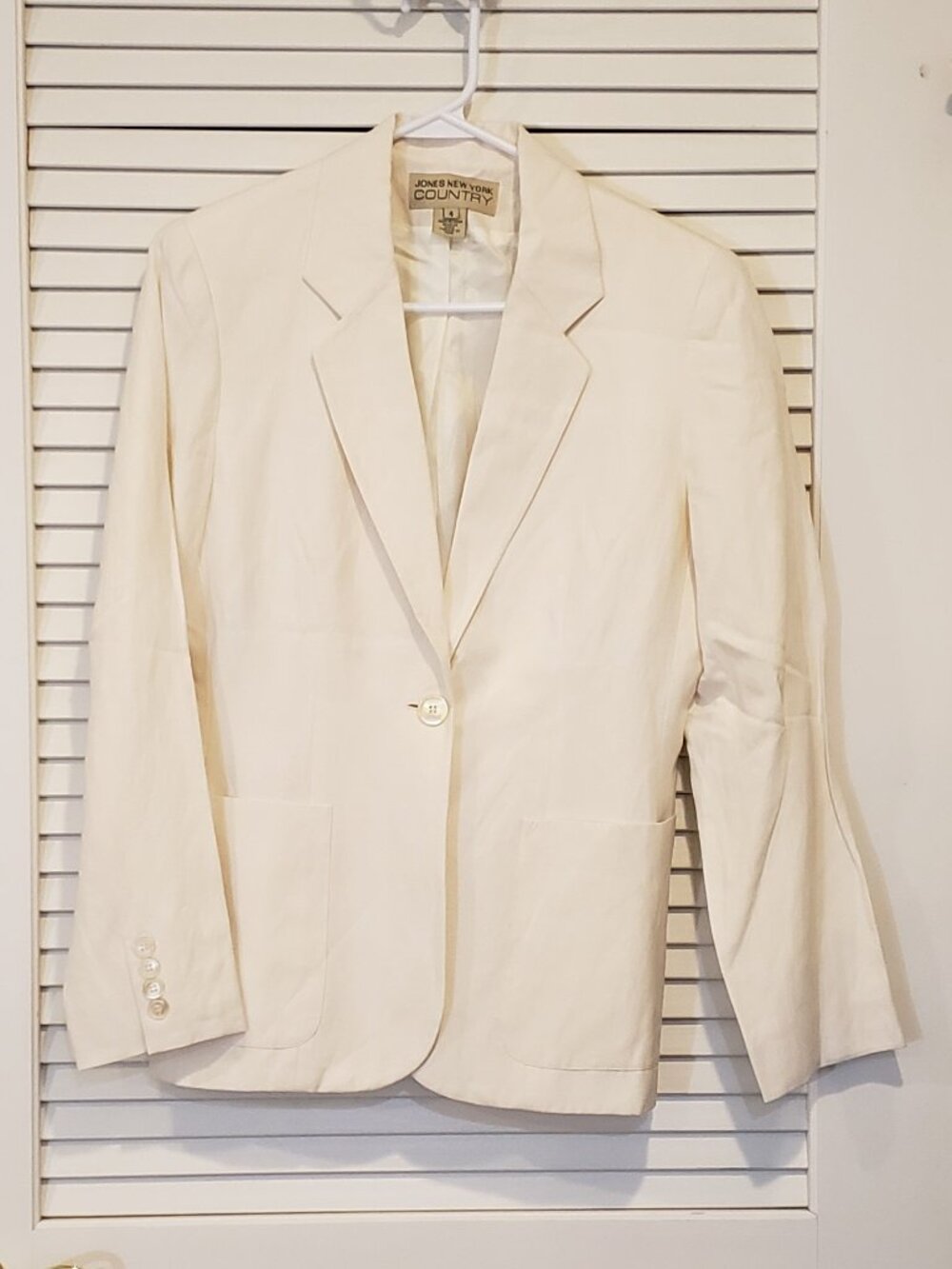 Jones New York Country Women's Cream/Off white Vintage Blazer Size 4